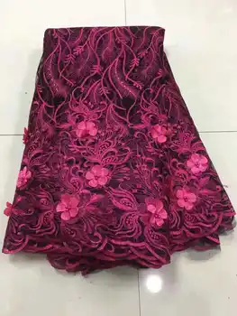 

Tulle Embroidered Net Lace African French Laces Fabrics High Quality Nigerian French Net Lace 2019 with Stones