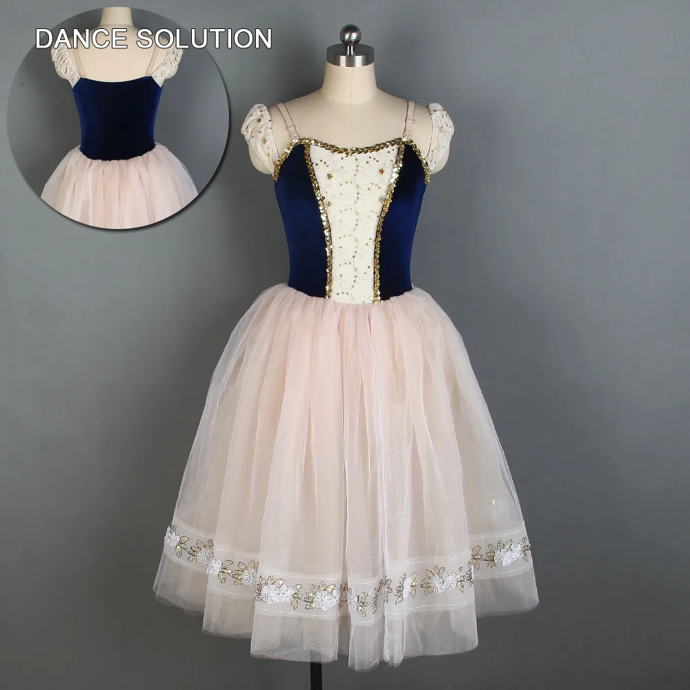 Off-the-shoulder Ballet Dance Tutu Stretch Velvet Leotard Bodice with Long for Adult Girls Costume19836 | Тематическая одежда и