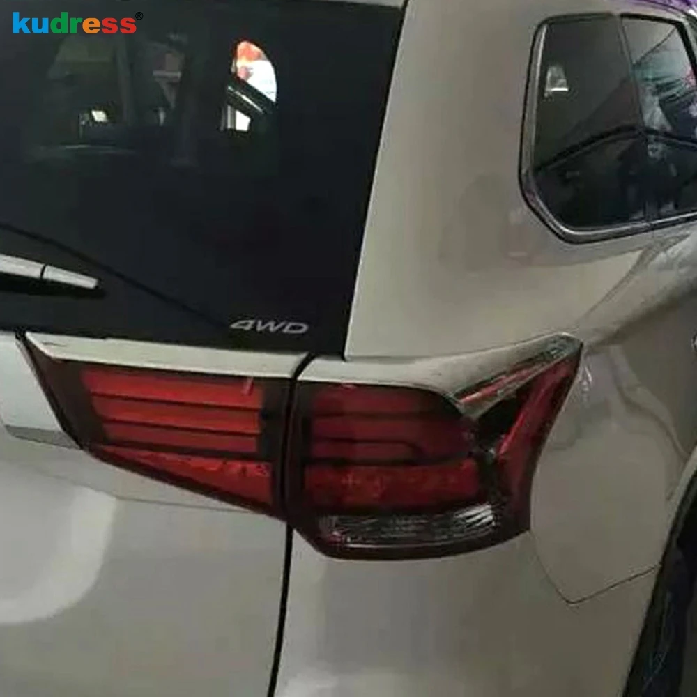 Для Mitsubishi Outlander 2016 2017 ABS Хромированная стильная задняя часть свет бровей крышка
