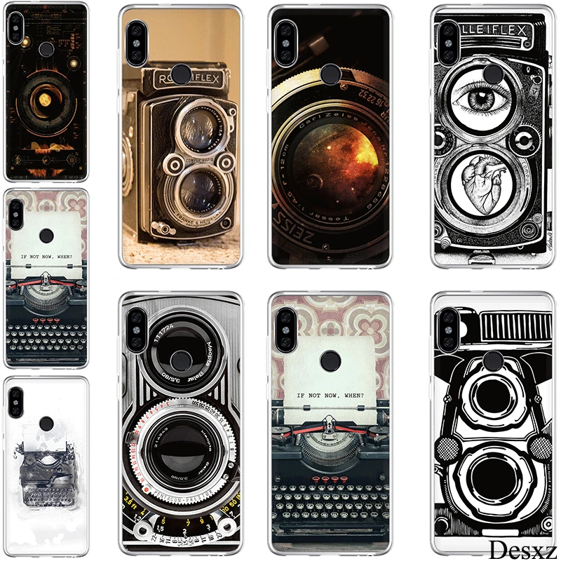 Чехол для Xiaomi Redmi 3 3S 4 4A 4X 5 5A Plus 6 6A S2 7 Go Pro Prime Phone Booth Ретро камера пишущая машинка