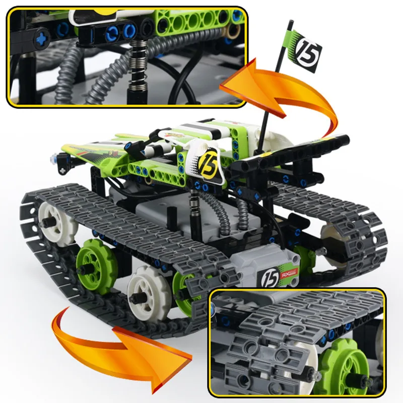 Legoing Technic Series 42065 397pcs RC Track Remote-control Race Car Model building blocks Bricks toys for children Gift DBP337