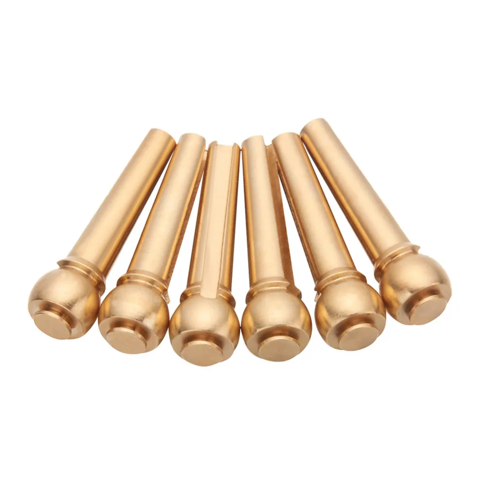 6PCS/Set Acoustic Folk Guitar String Pins Pure Copper Guitar