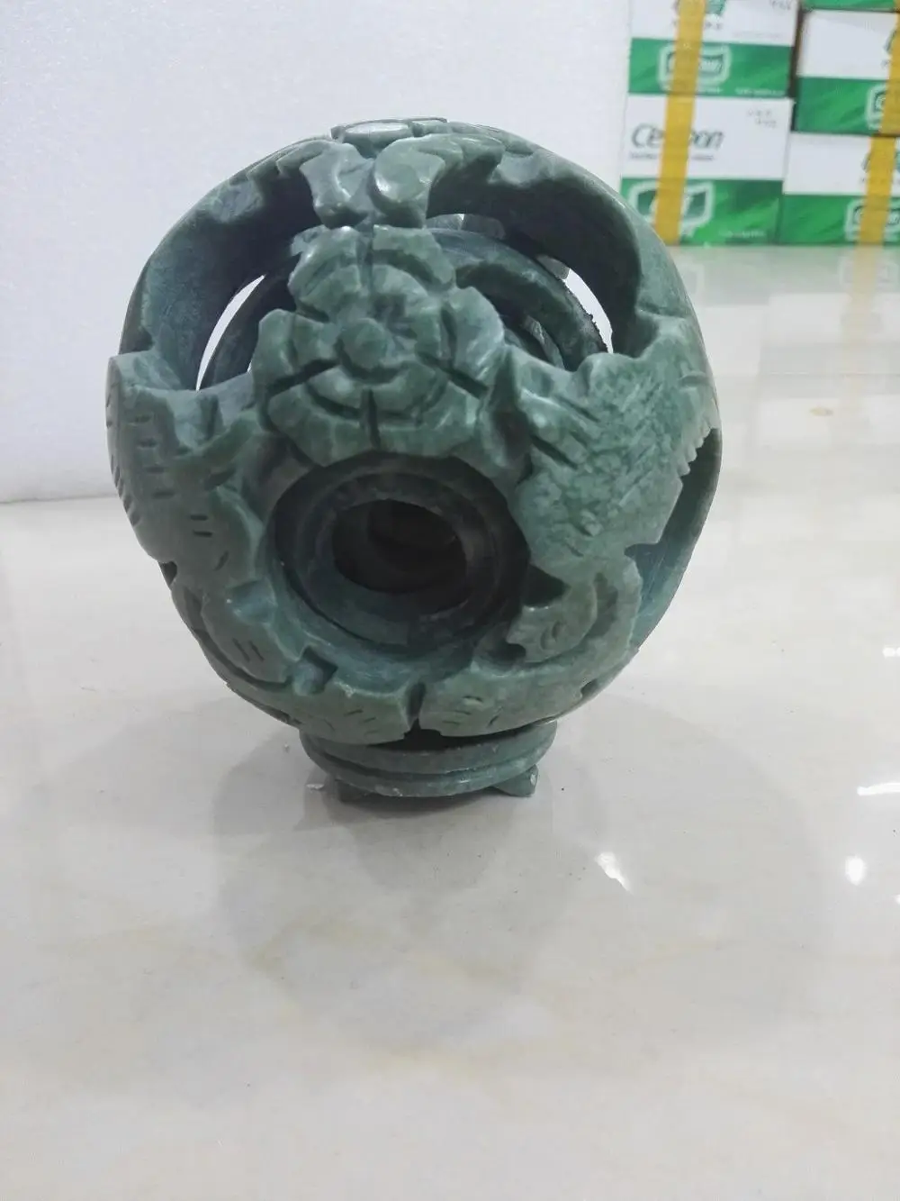 

120mm gorgeous Chinese jade 5 layer transfer ball