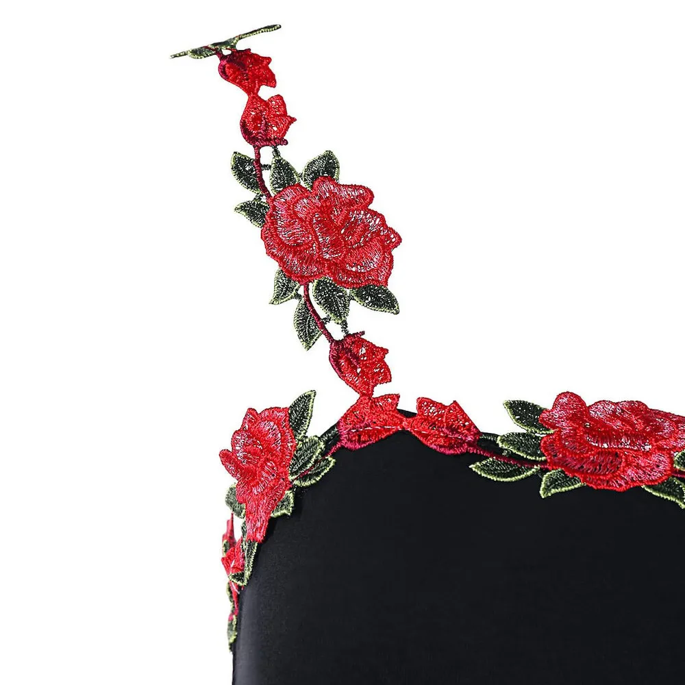 Женский Длинный топ без рукавов с ассиметричной вышивкой цветочным принтом