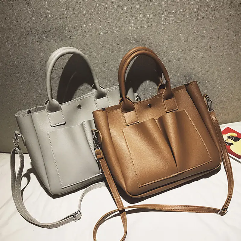 

Casual Women Handbags Large Capacity Female Shoulder Bags Designer Luxury Pu Leather Crossbody Bag Vintage Messenger Lady Purse