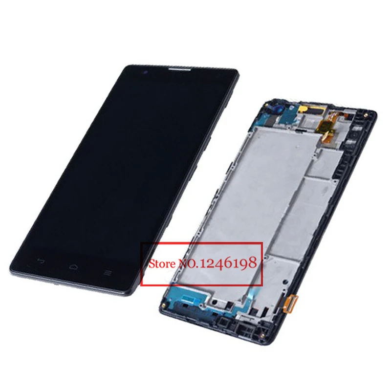 Black High Quality Full LCD Display Touch Screen Digitize Assembly Frame For Huawei Honor 3C G740