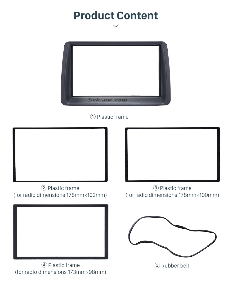 Seicane двойной Din Автомобильная Радио Рамка для приборной доски тире отделка монтажный комплект для 2003-2012 FIAT PANDA автомобильный Стайлинг Авто Стерео адаптер