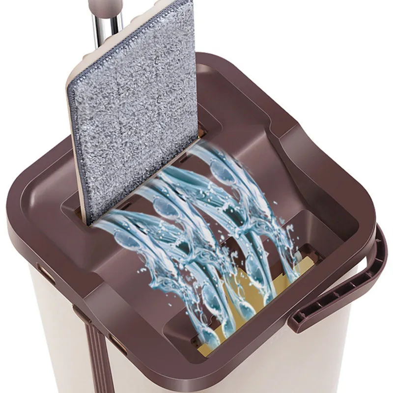 Copertura di Caso NUOVA Dura Piano Pigro Mop Secchio Magico Cleaner Ruotare Auto-strizzare Spremere Double Sided Tampone di Stracci di Lavaggio Automatico- sistema di asciugatura