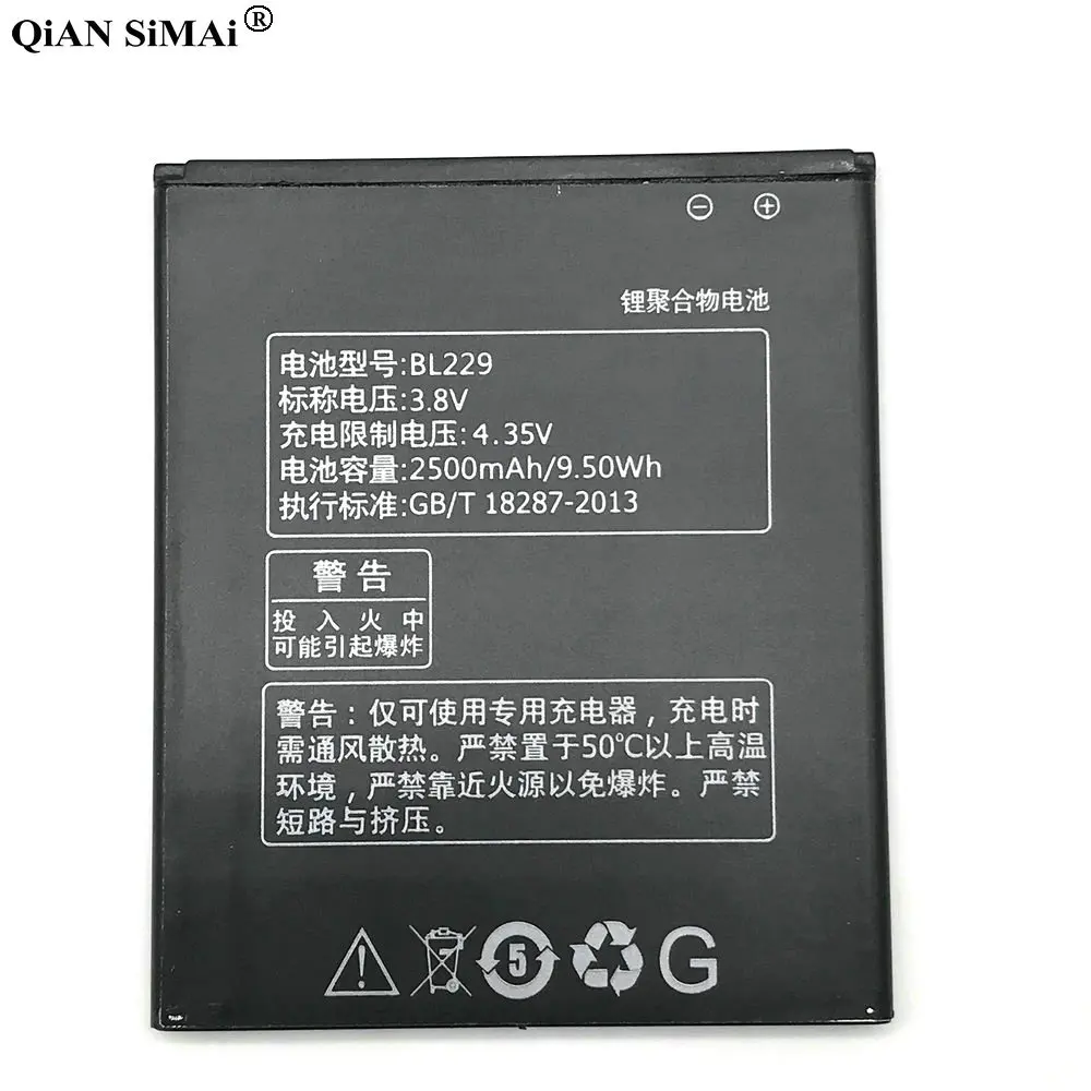 Высококачественный аккумулятор BL 229 BL229 для lenovo A8 A806 A808T 2500 мАч|battery for lenovo|battery