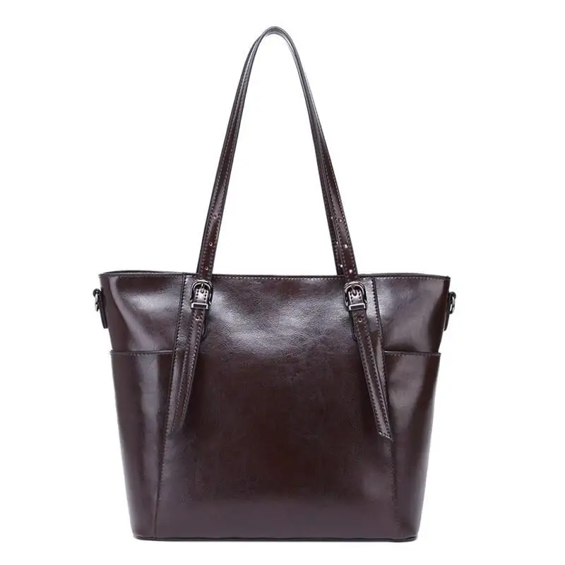 Женские сумки из натуральной кожи новые сумки женские модные сумки через плечо - Цвет: Кофе