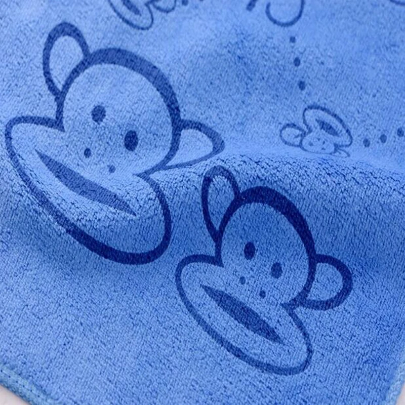 Cute Blue Cartoon Animals Monkey Washcloth Baby Towel Bath Comfortable