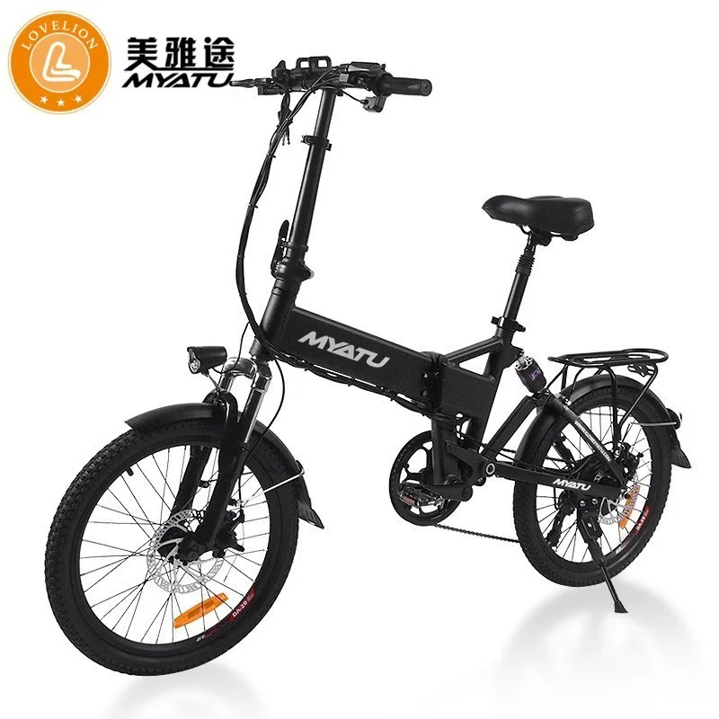 Perfect LOVELION adult mini folding Electric Power motor bike smart portable foldable Red Bicycle With pedal ebike LOVELION EU for bikes 0