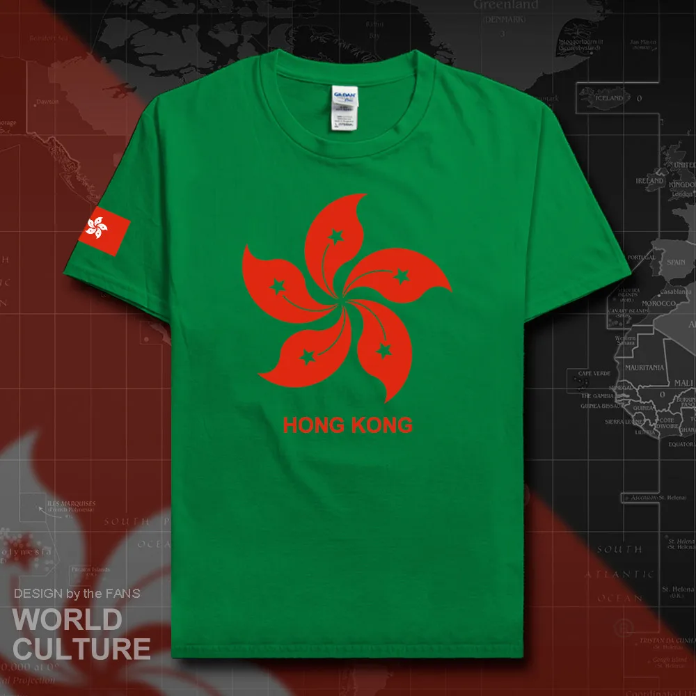 Hong Kong men t shirts fashion 2018 gyms jerseys nations cotton t shirt HongKong fitness China