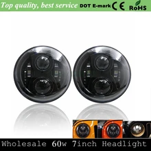 Внедорожные светодиодные фонари круглые 7 дюймов H4 Высокий Низкий Луч Фары для Jeep wrangler TJ LJ JK, CJ-7 CJ-8 Harley " светодиодные фары