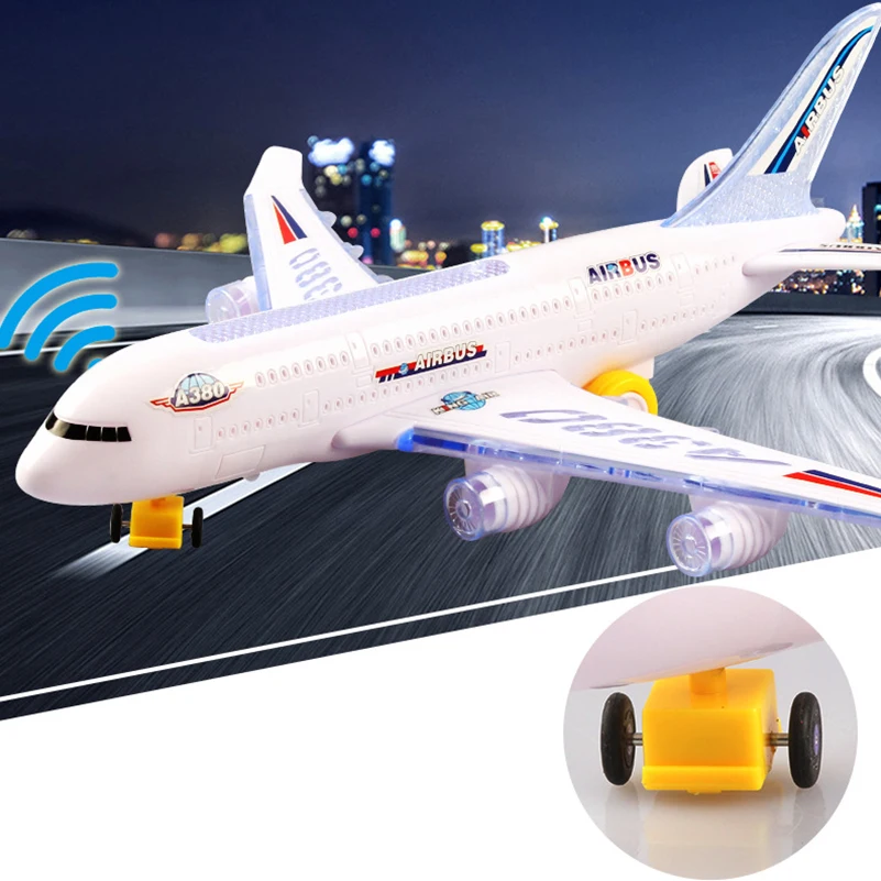 Elektrisches Flugzeug Modell Airbus A380 Spielzeug Sound Licht Airlines für Kind 