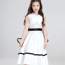 Элегантный сладкий Glitz Европейский цветок обувь для девочек платье для игры на фортепиано дети ребенок cu подросток Ангел первого причастия Pageant Святой Вечерние