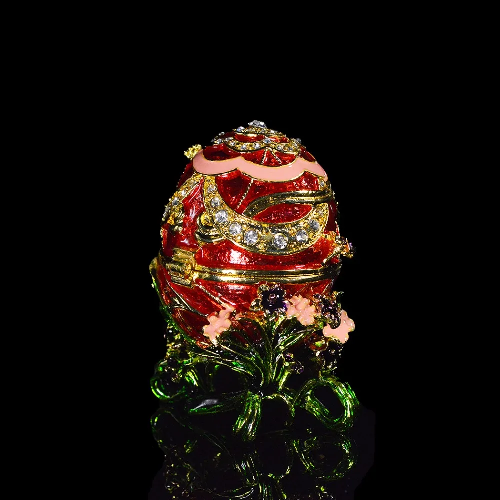 QIFU Новое поступление красного цвета faberge яйцо безделушка коробка для подарков