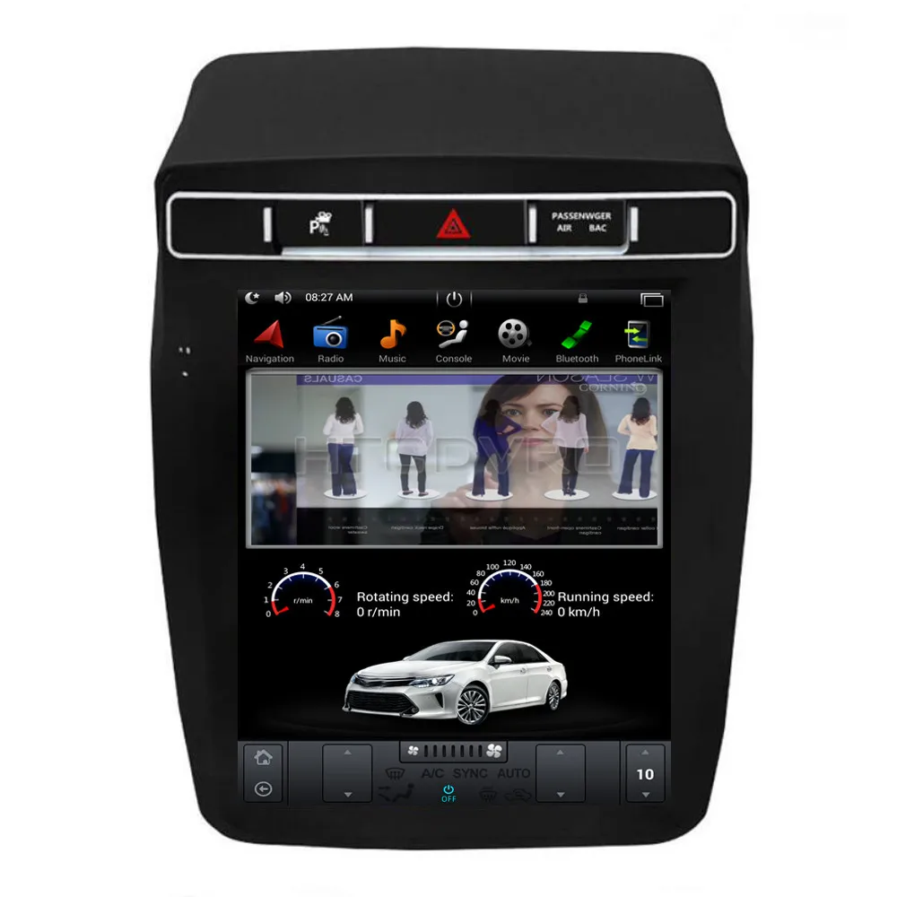 Excellent YMODVHT 10.4inch Telsa Style Vertical Screen Quad Core Android 7.1 2GB RAM Car DVD GPS for VW Touareg 2010-2015 2016-- RDS Radio 12