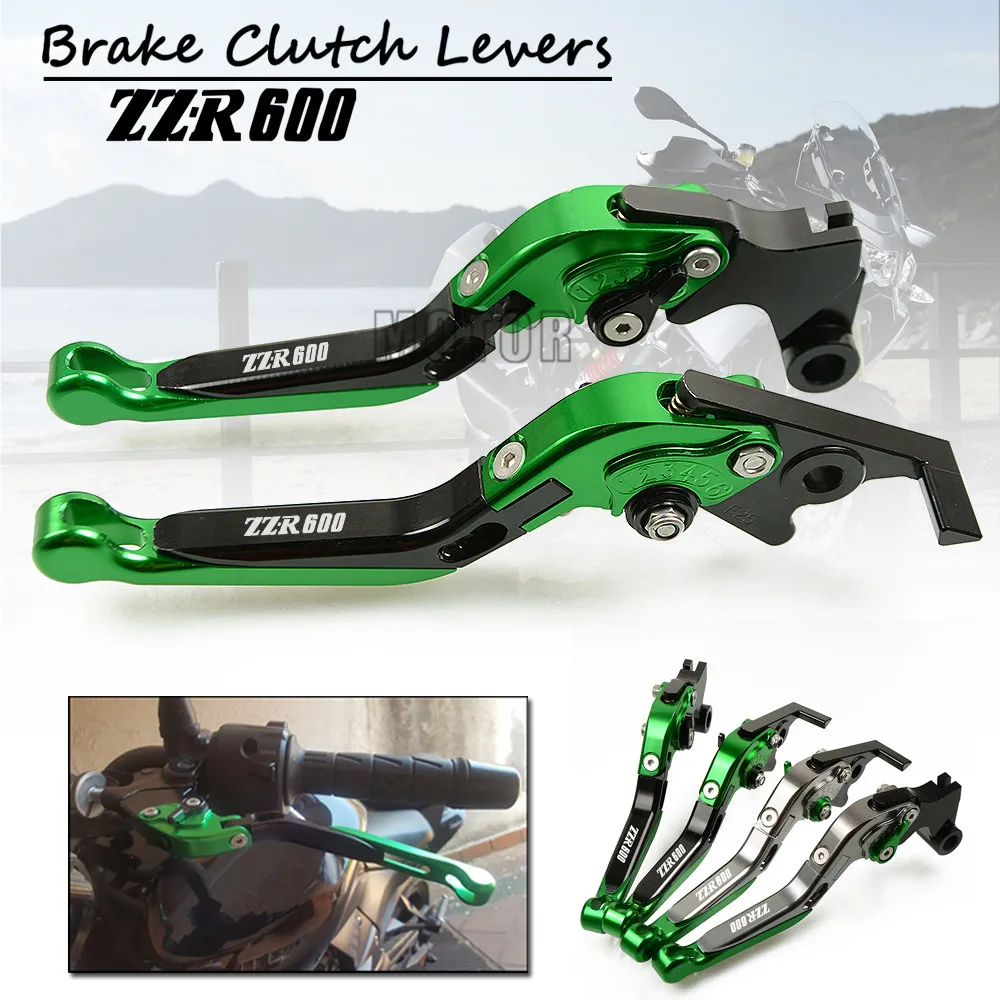 

CNC Motorcycle Adjustable Folding Extendable Brake Clutch Levers For Kawasaki ZZR600 1990-2004 2003 Motorbike Foldable ZZR 600