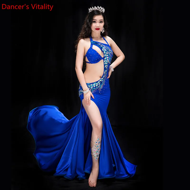 Новое выступление Belly Dance Элегантное платье с бриллиантами Девушка платье Платья Танцы живота Костюмы для танца живота Костюм для танца