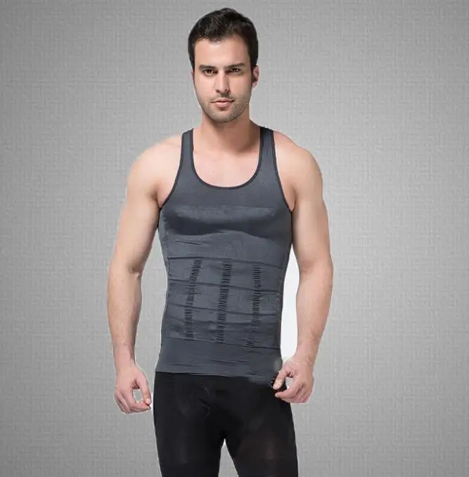 2016 man bra shaper sleeveless shirt slimming clothes undershirt tight