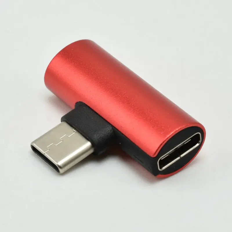 USB C type C штекер-двойной тип C Женский Кабель-адаптер для зарядки наушников AUX аудио для Xiaomi Mi 8 Lite для huawei P20 mate 20 Pro - Цвет: 02