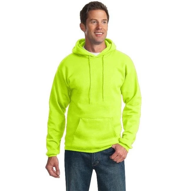 Port & Company PC90HT Mens Essential Fleece Pullover Hooded Sweatshirt Safety Green - 3XL Tall