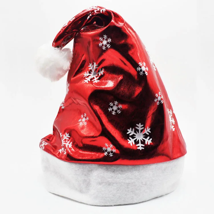 Christmas Party Santa Hat Blue And White Cap for Santa Claus Costume