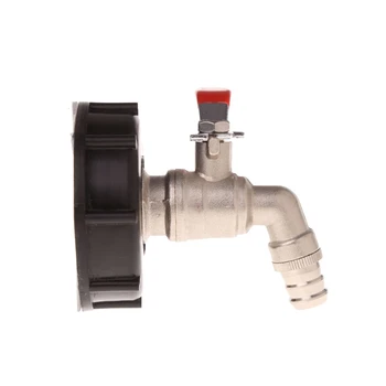 

IBC Tote Tank Food Grade Drain Adapter 2.36" Coarse Thread To 3/4" Brass Hose Faucet Valve