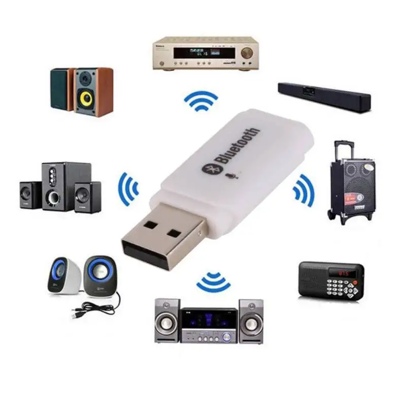 Мини USB беспроводной адаптер Bluetooth 5,0 аудио стерео приемник с микрофоном для ПК ноутбука Автомобильный плеер динамик смартфонов