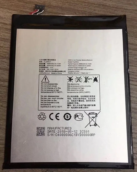 

4080mAh TLp040J1 battery for Alcatel A30 Tablet 9024W Tablet PC Battery