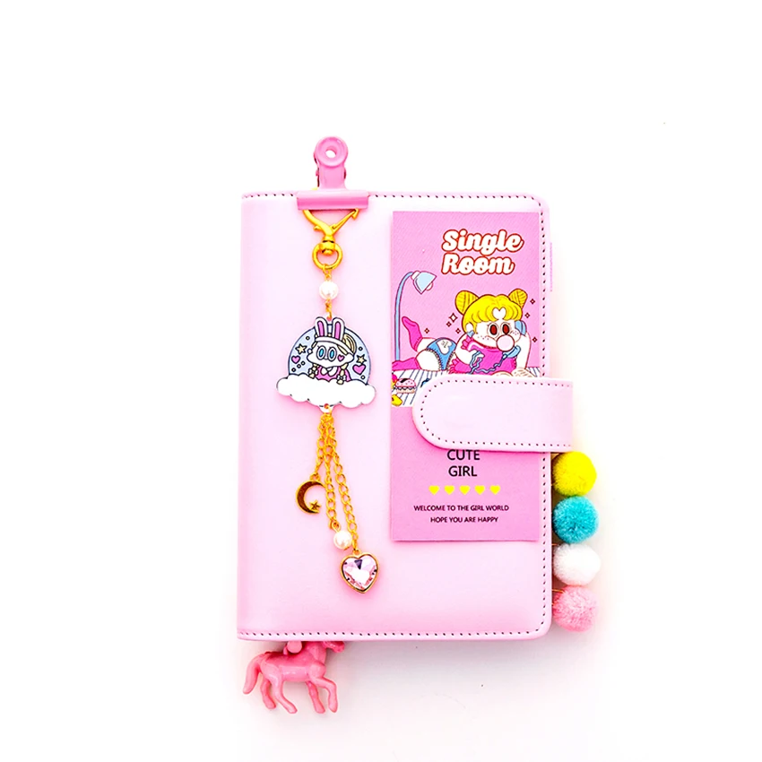 

Cartoon Loose Leaf Notebook Stationery DIY Notebook Planner Kawaii Journal Girls Diary Organizer Student Daily Weekly Plan Gift
