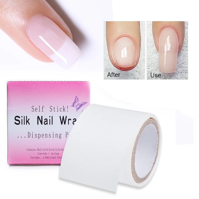 Nail Wraps Reinforce Fiberglass Adhesive Silk White Uv Gel Acrylic Nail  Protector Building Extension Form Nail Art Tools - Stickers & Decals -  AliExpress
