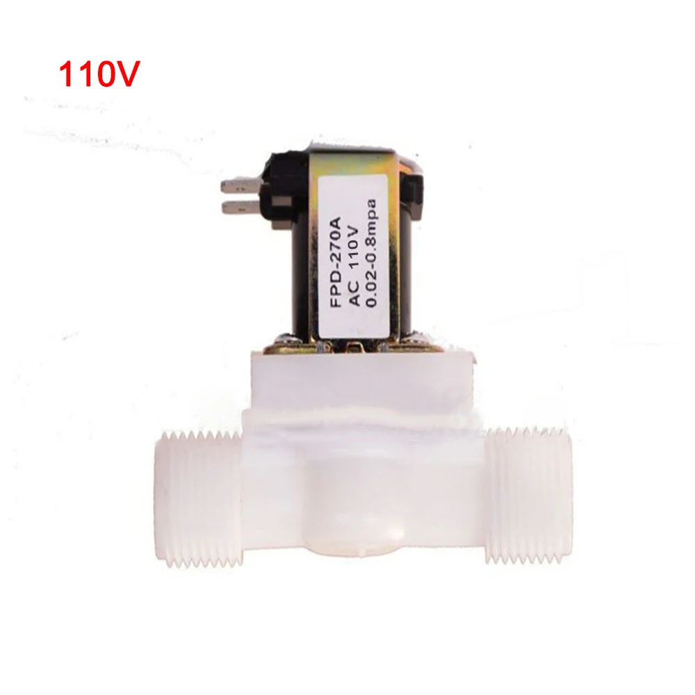 12V 1/2"x1/2" BSP Electric Solenoid Valve Water Closed Inlet Flow Switch Tools 