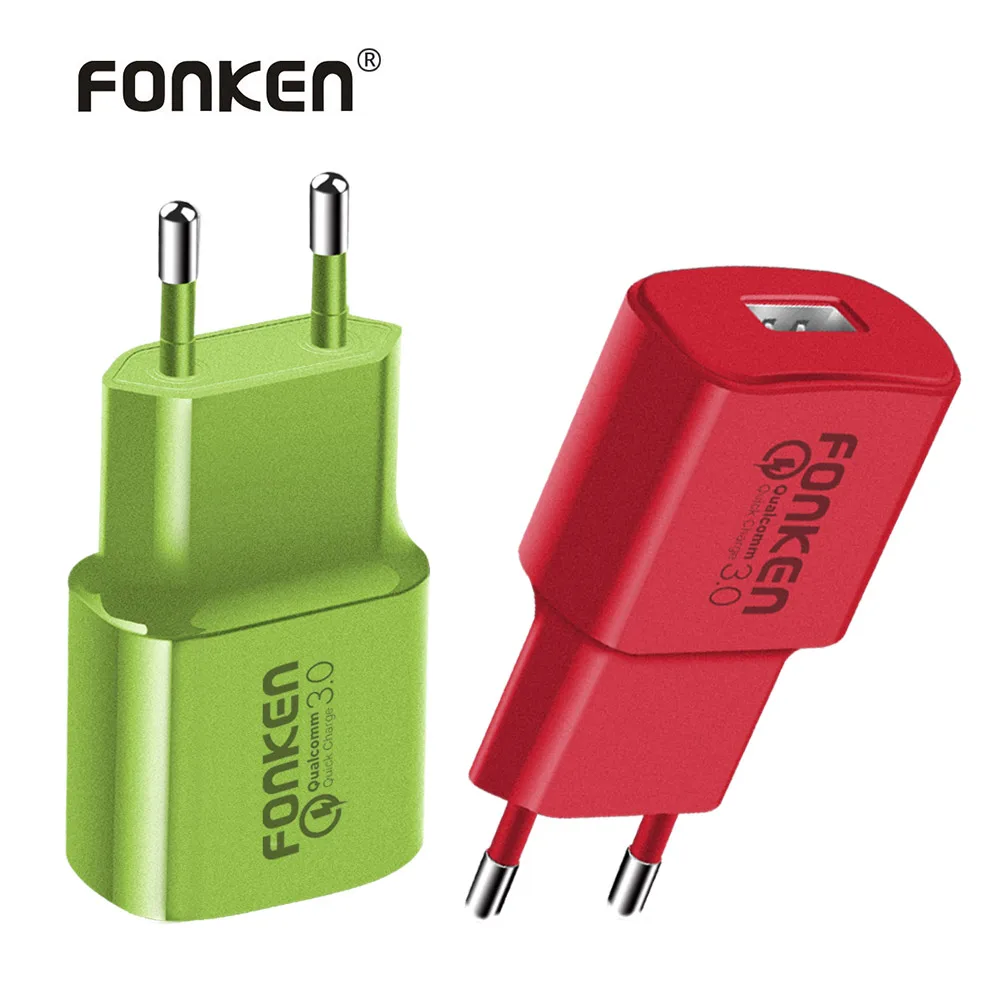 FONKEN Colorful Fast font b Charger b font Quick Charge 3 0 USB font b Charger