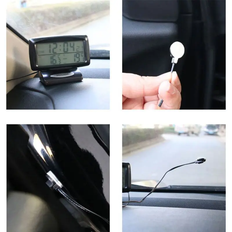  2019 Car Electronic Clock Watch Car Thermometer Luminous Auto Accessories Electronics Internal And 