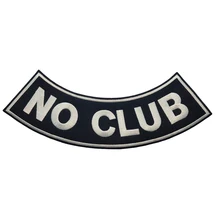 Без клуба Вышивка Железо на Байкерской нашивке сзади жилета куртка аппликация на заказ дизайн одежды наклейки железная нашивка для одежды