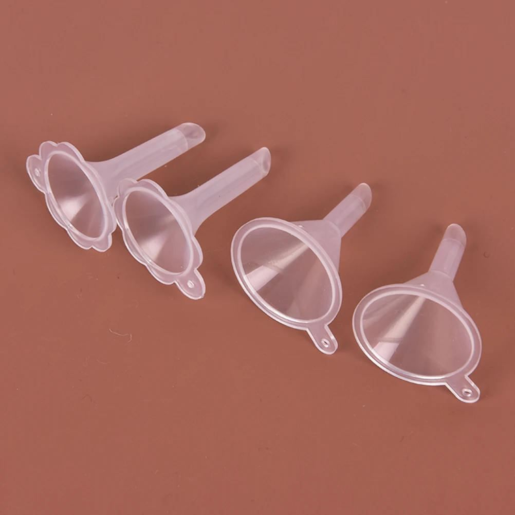 

2X Plastic Mini Clear Liquid Oil Funnels Labs Small Funnel For Perfume Diffuser Bottle High Quality