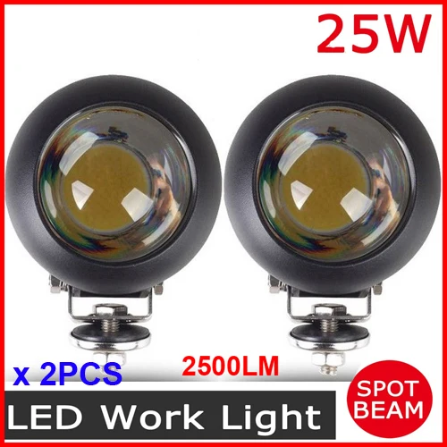 

2PCS 4" 25W CRE LED Driving Work Light COB Off-Road SUV ATV 4WD 4x4 Spot Beam 9-33V 2500lm Motorcycle Fog Headlamps High Power