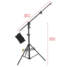 5M Air-Cushion Heavy Duty photographic Light Stand holder Foldable portable with Sand Bag for Photography Studio