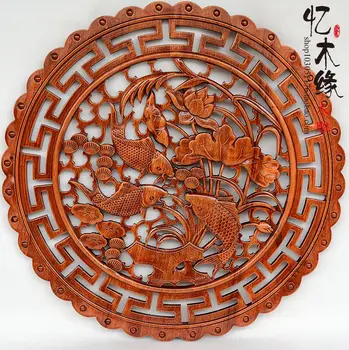 

The living room camphor wood carving Pendant 58cm "antique Chinese style decoration wall hanging ornaments.