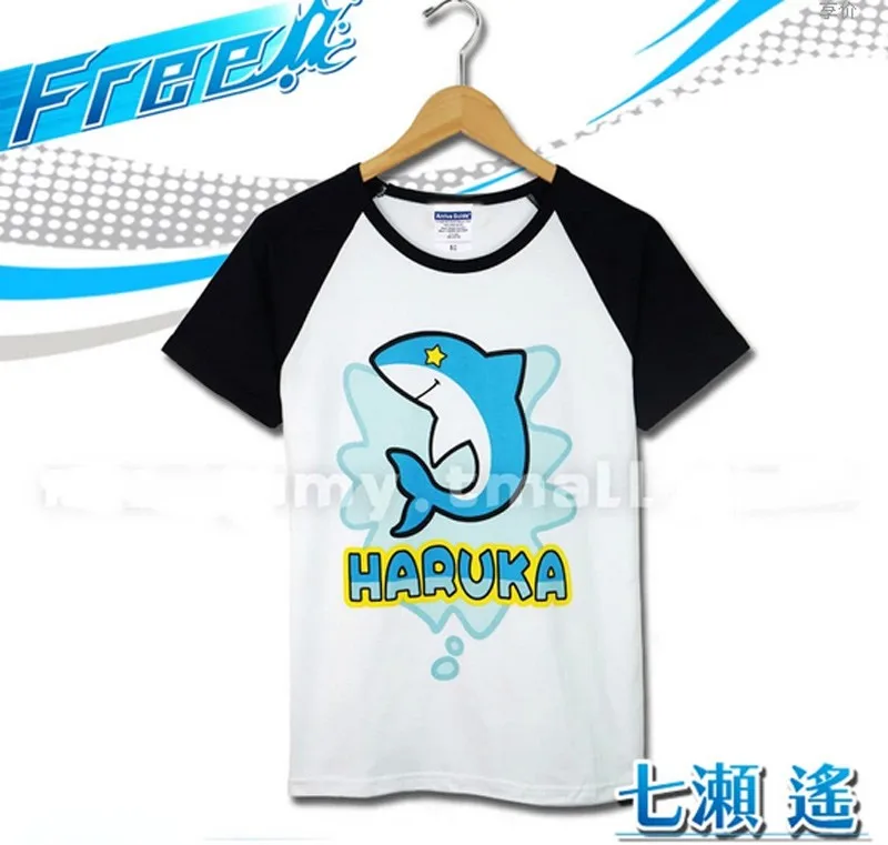 Iwatobi swim Club Харука нанасе Косплей Топ Футболка Макото Тачибана - Цвет: version2