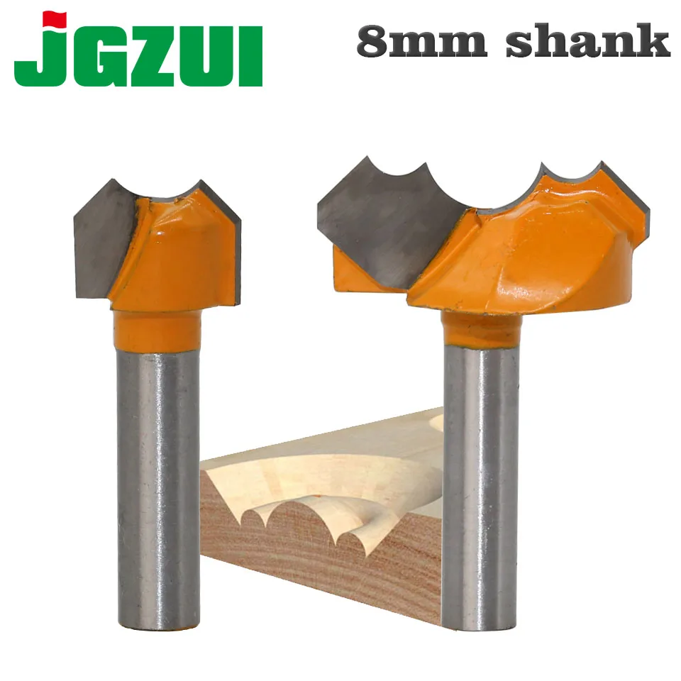 8mm Shank Professional Grade Double Arc Dragon Ball Bit Round Over Router Bits For Wood Woodworking