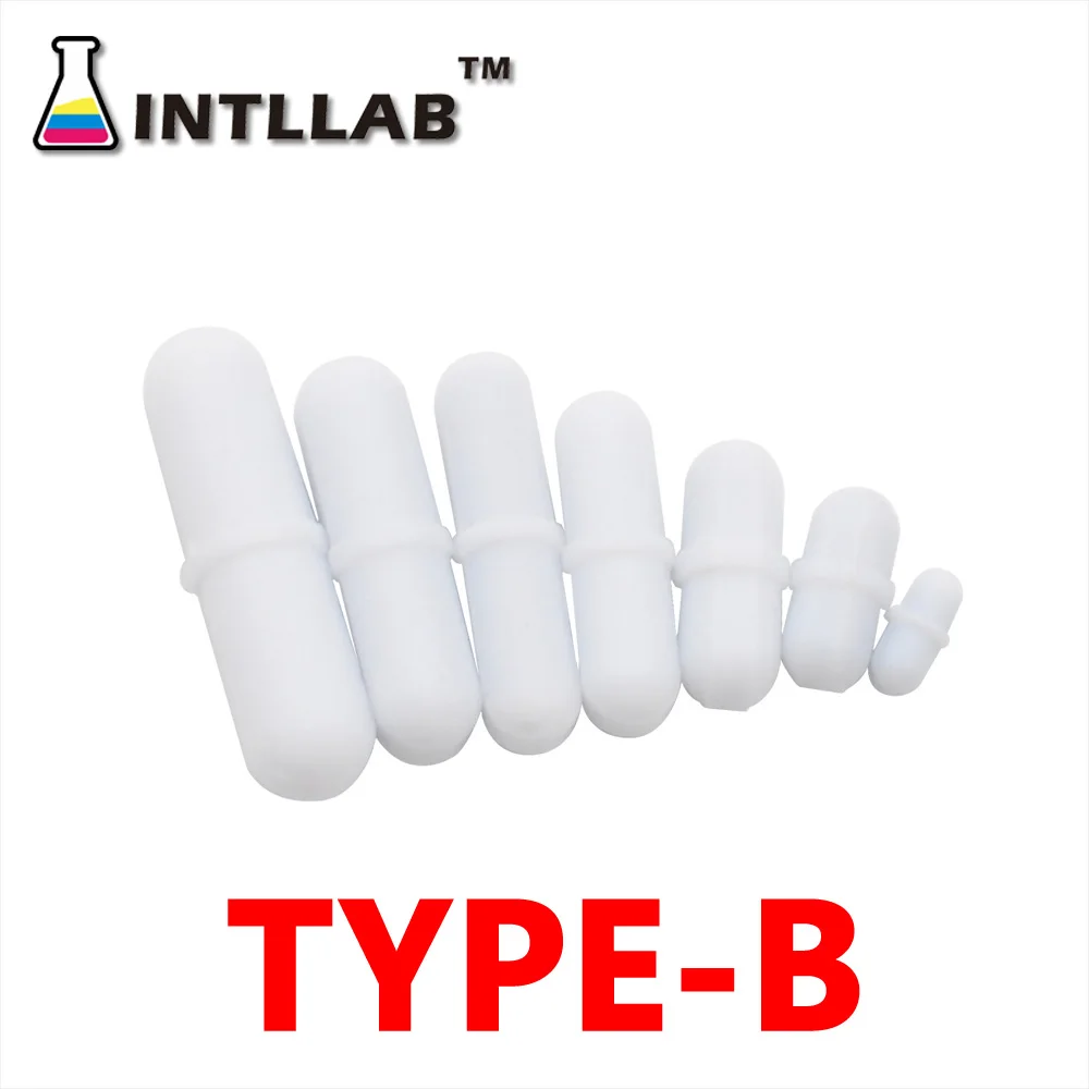 INTLLAB 7 шт смешанный размер PTFE магнитная мешалка мешалки - Цвет: TYPE B 7PCS