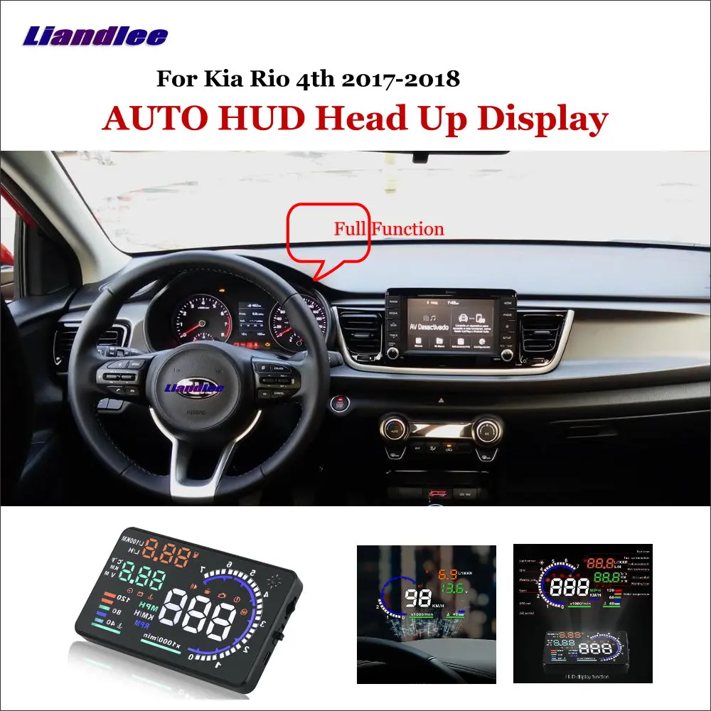 

Liandlee For Kia Rio 4th 2017-2018 OBD Safe Driving Screen Car HUD Head Up Display Full Function Projector Refkecting Windshield