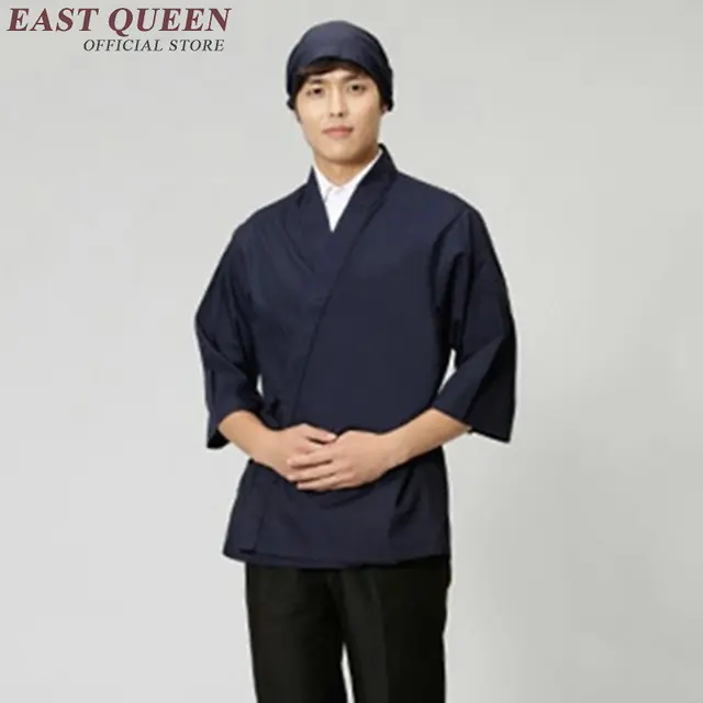 Japanese sushi set men male sushi chef uniform restaurant waiter