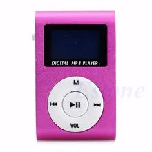 OOTDTY Mini USB Clip MP3 Music Player LCD Screen Support 16GB Micro SD TF Card OOTDTY Mini USB Clip MP3 Music Player LCD Screen Support 16GB Micro SD TF Card