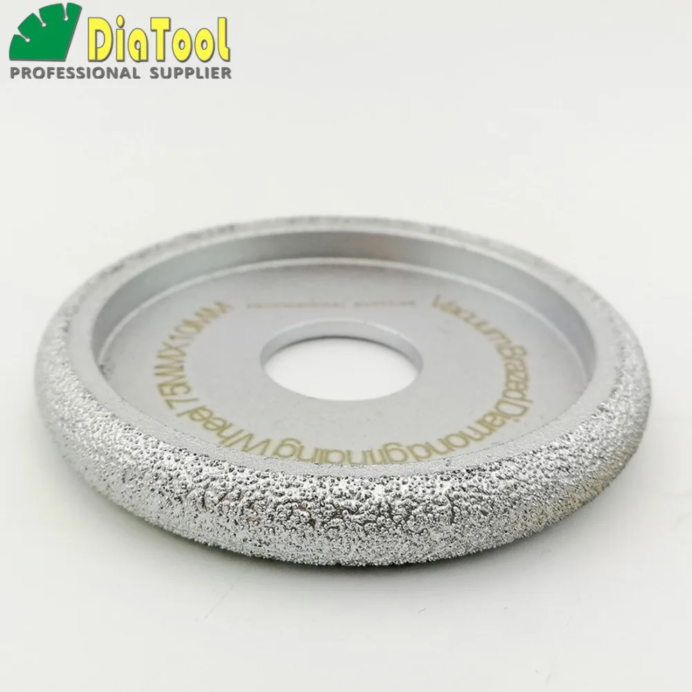 DIATOOL 3 шт. Dia75mm ВАКУУМНОЙ ПАЙКИ Diamond выпуклых колесо профиля для камень, искусственный камень Ceremics Стекло бетона