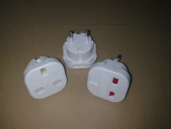 

500pcs/Lots New UK to EURO EU AC Power Travel Plug Adapter UK to EU AC Power adapter white and black color