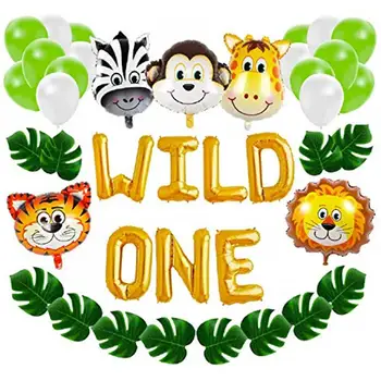 

Baby Party Balloon Set WILD ONE Latex Balloons First Birthday Party Decor Kit Boy Girl Theme Party Banner Decoration